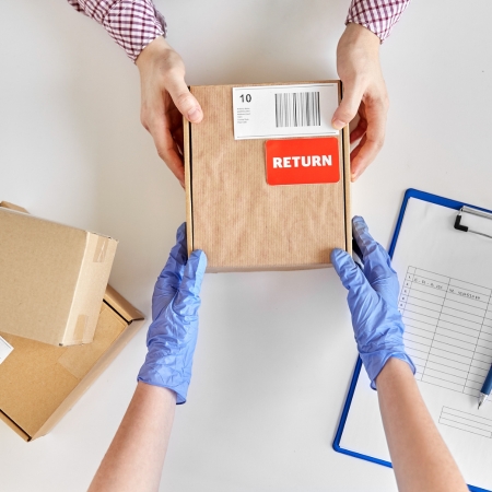 Customer Making Return of Parcel or Purchase